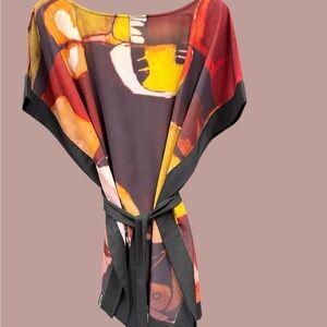 Colorful Abstract Kimono Top